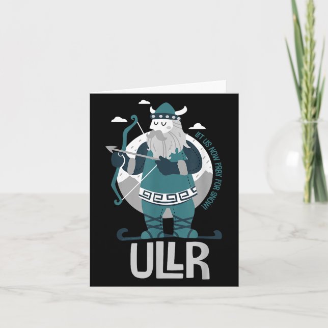 Ullr Norse God Of Snow Patron Saint Of Skiers And  Card (Front)