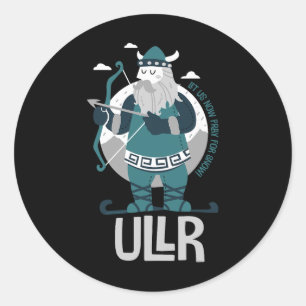 Ullr Norse God Of Snow Patron Saint Of Skiers And Classic Round Sticker