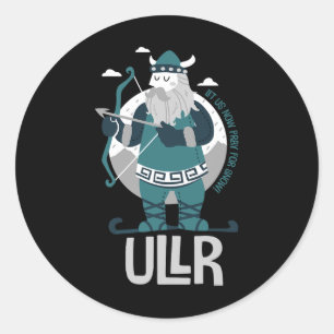 Ullr Norse God Of Snow Patron Saint Of Skiers And Classic Round Sticker