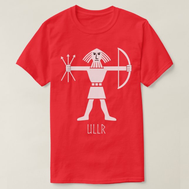 Ullr Norse Viking God of Archery Ski Hunting Winte T-Shirt (Design Front)
