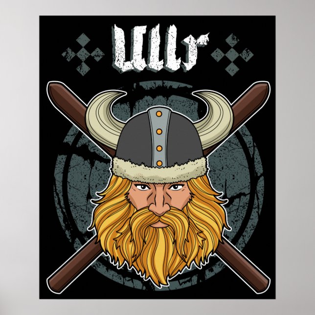 Ullr Ski Winter Sports Gifts Skiing Viking Ullr Poster (Front)