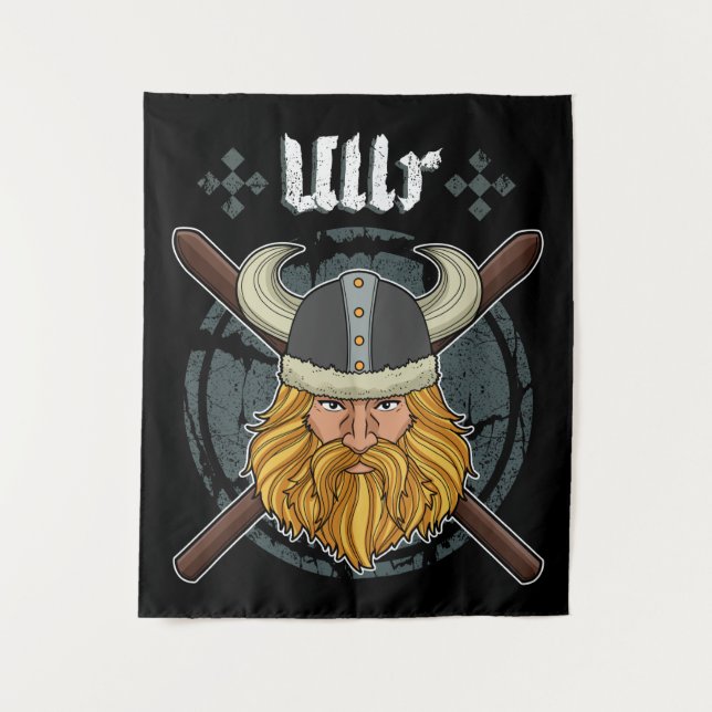 Ullr Ski Winter Sports Gifts Skiing Viking Ullr Tapestry (Front)