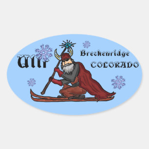 Ullr snow god Breckenridge Colorado stickers