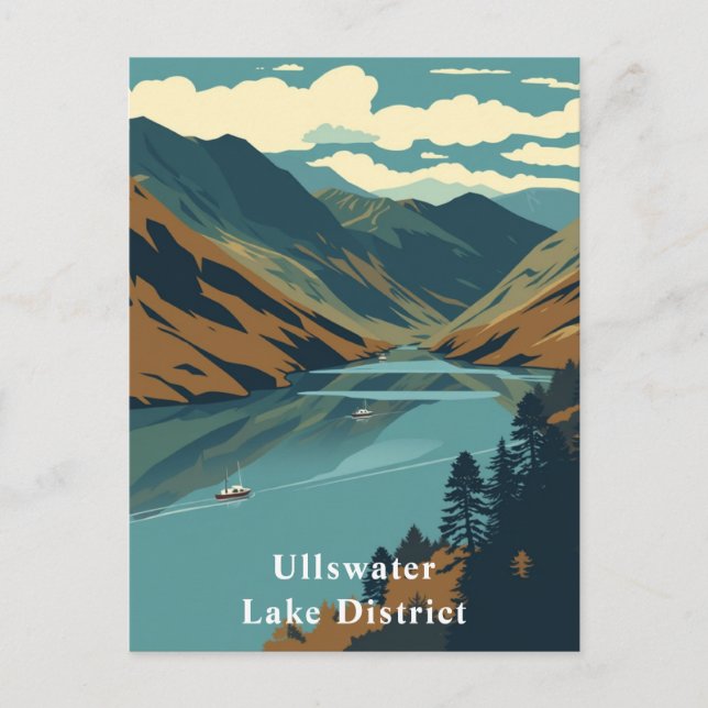 Ullswater, Lake District, England Art Postcard (Front)