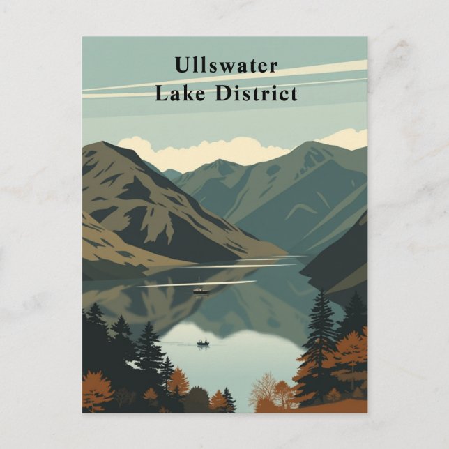 Ullswater, Lake District, England Travel Art Postcard (Front)