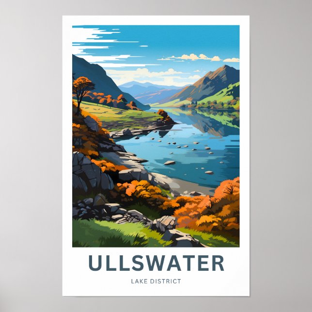 Ullswater Lake District Travel Print (Front)