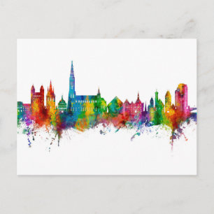 Ulm Germany Skyline Postcard