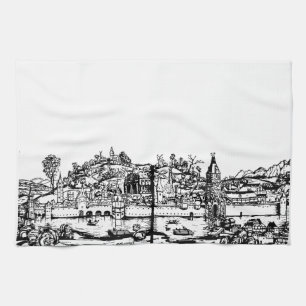 Ulm town in Baden-Württemberg in Germany Tea Towel