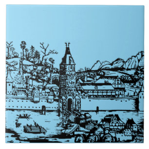 Ulm town in Baden-Württemberg in Germany Tile