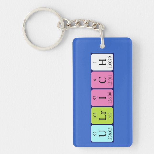 Ulrich periodic table name keyring (Front)