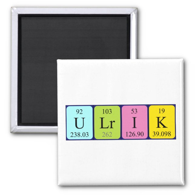Ulrik periodic table name magnet (Front)