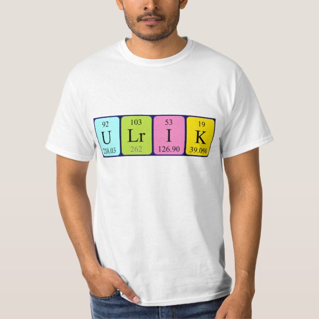 Ulrik periodic table name shirt (Front)