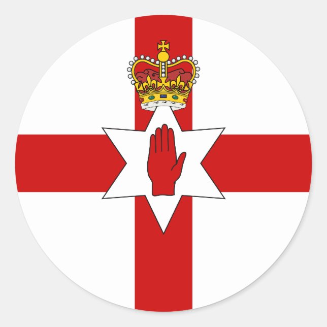 Ulster Banner Northern Ireland Flag Classic Round Sticker (Front)