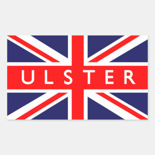 Ulster On British Flag Rectangular Sticker