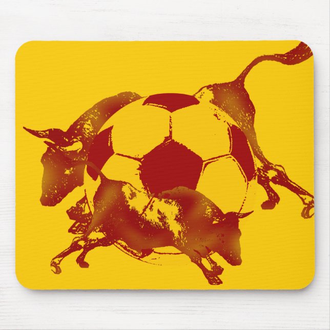 Ulta hot Spanish Running of the bulls soccer gifts Mouse Mat (Front)