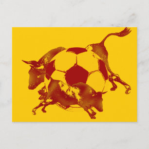 Ulta hot Spanish Running of the bulls soccer gifts Postcard