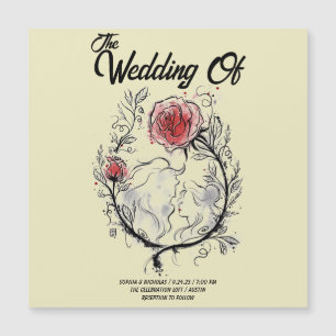 Ultil The Last Petal Falls Wedding Magnetic Invitation