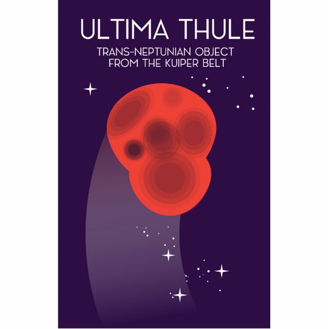 Ultima Thule Keiper Belt space art Photo Sculpture Magnet (Front)