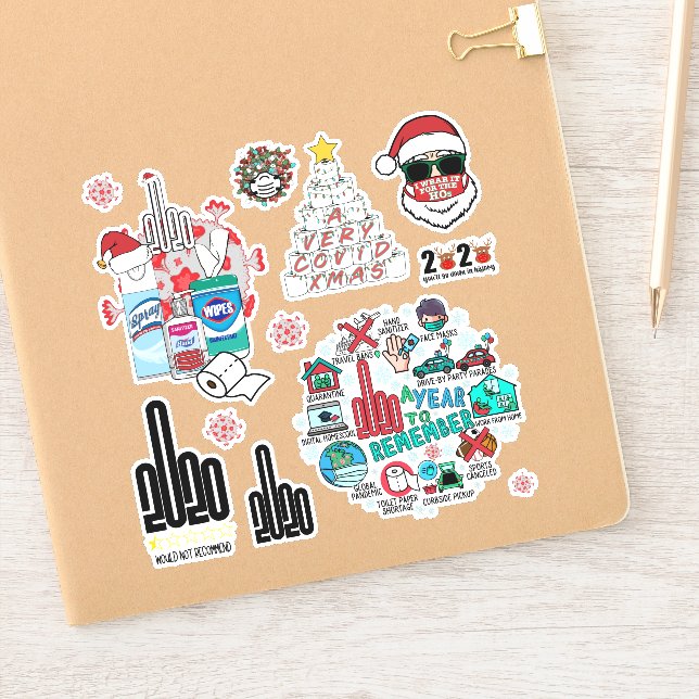 Ultimate 2020 Quarantine Christmas Sticker 12 Pack (Notebook)