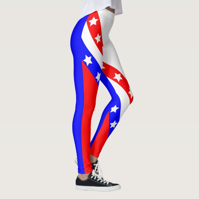 Ultimate American Patriot USA Stars and Stripes Leggings (Right)