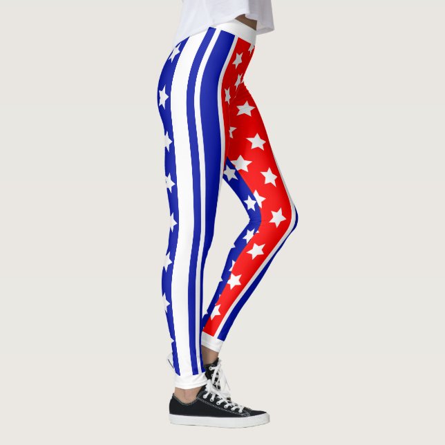 Ultimate American Patriot USA Stars and Stripes Leggings (Right)
