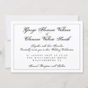 Ultimate Calligraphy Elegance QR code Wedding Invitation