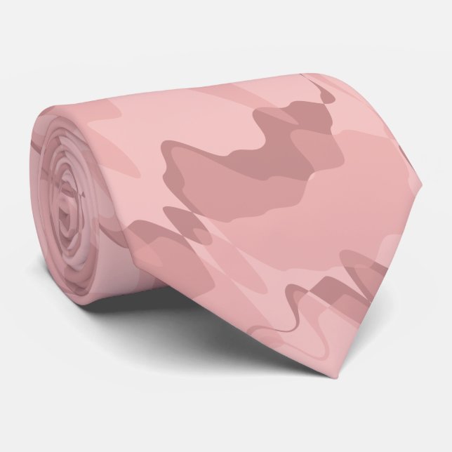 Ultimate Camouflage Pink & Maroon Tie (Rolled)