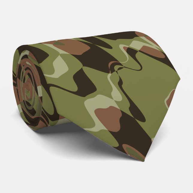 Ultimate Camouflage Woodland Tie (Rolled)