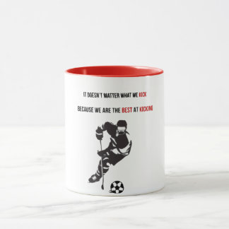 Ultimate Canadian Sports Hybrid: Soccer & Hockey Mug