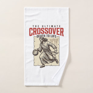 Ultimate Crossover Christian Basketball Vintage Hand Towel