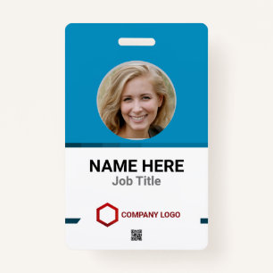 Ultimate Customisation: Employee Photo Logo Barcod ID Badge