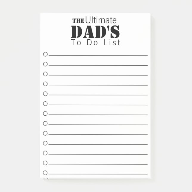 Ultimate Dad To Do List Post-it Notes (Front)
