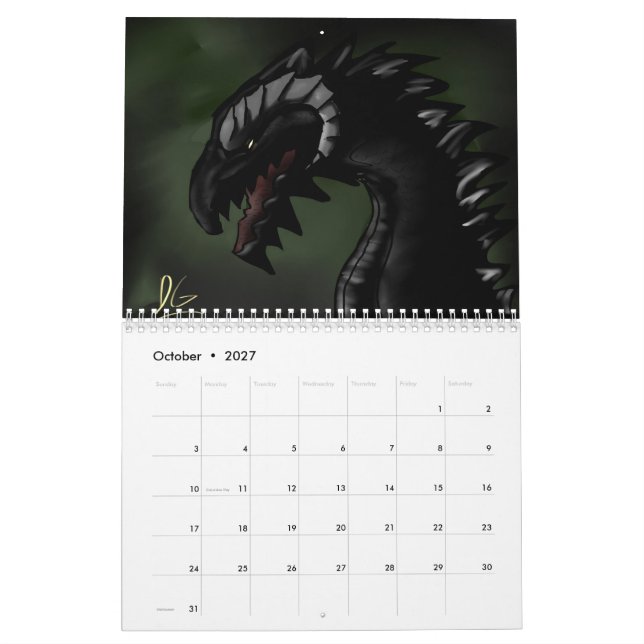 Ultimate Dragon Art Calendar (Oct 2027)