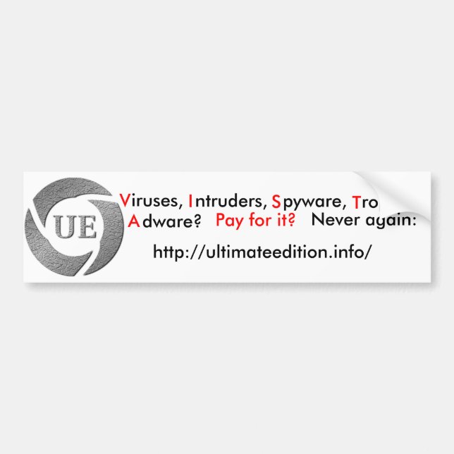 Ultimate Edition bumper sticker (Front)