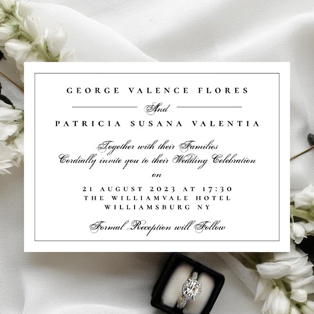 Ultimate Elegance Formal Calligraphy Wedding Invitation (Creator Uploaded)