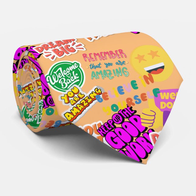 Ultimate Encouragement Collage Tie (Rolled)