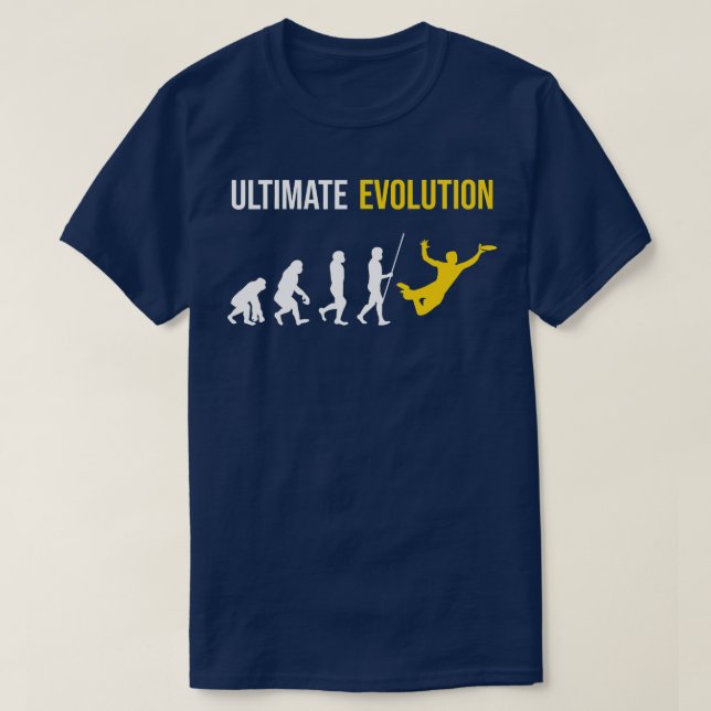 Ultimate Evolution Frisbee  T-Shirt (Design Front)