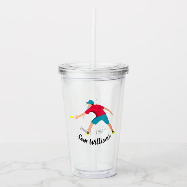 Ultimate Frisbee Acrylic Tumbler (Front)