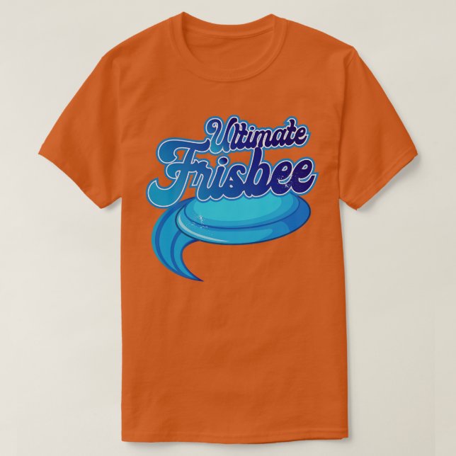 Ultimate Frisbee Blue Disc T-Shirt (Design Front)