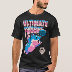 Ultimate Frisbee Cat - Retro Frisbee cat Bid Bidgi T-Shirt