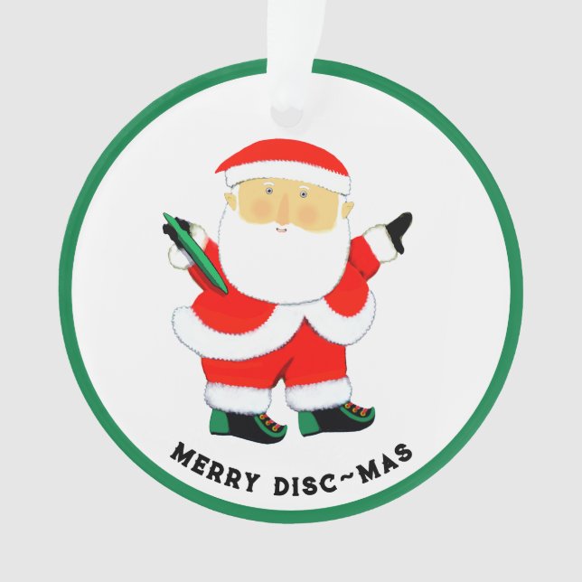 Ultimate Frisbee Christmas Collectable Ornament (Front)