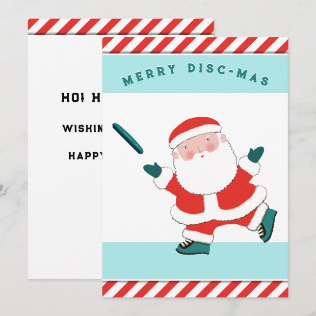 Ultimate Frisbee Christmas Holiday Cards (Front/Back)
