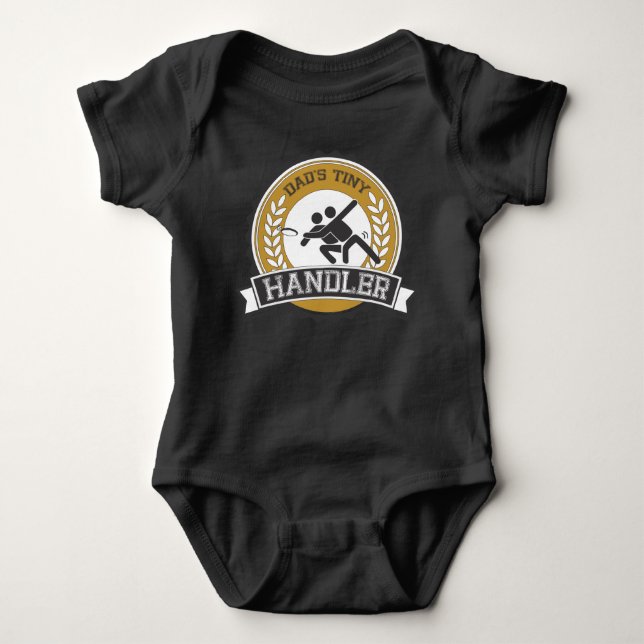 Ultimate Frisbee - Daddy's little Handler Baby Bodysuit (Front)