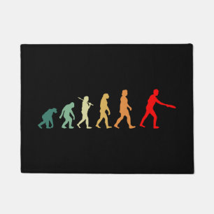 Ultimate Frisbee Disc golf Evolution Retro Funny Doormat