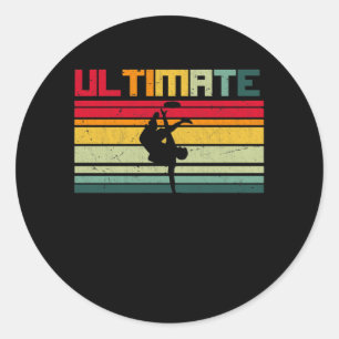Ultimate Frisbee Disc Golf Freestyle Classic Round Sticker