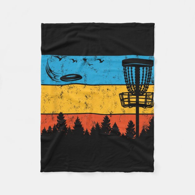Ultimate Frisbee Frolf Disc Golf Player Flying Dis Fleece Blanket (Front)