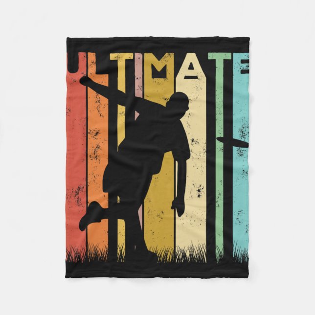 Ultimate Frisbee Frolf Disc Golf Player Flying Dis Fleece Blanket (Front)