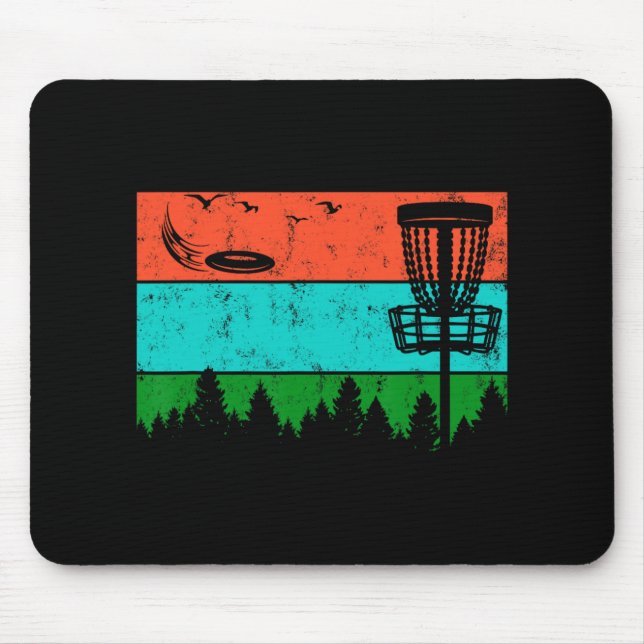 Ultimate Frisbee Frolf Disc Golf Player Flying Dis Mouse Mat (Front)