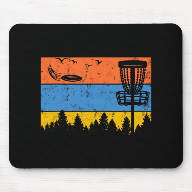Ultimate Frisbee Frolf Disc Golf Player Flying Dis Mouse Mat (Front)