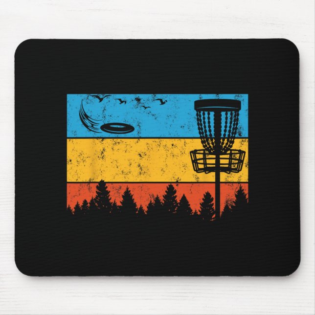 Ultimate Frisbee Frolf Disc Golf Player Flying Dis Mouse Mat (Front)